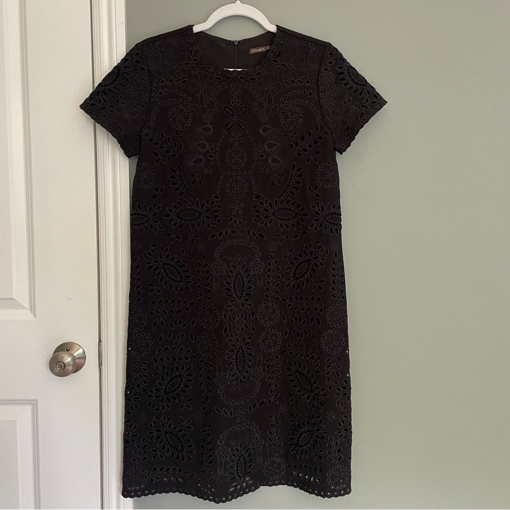 J. McLaughlin Jewel Bainbridge Black Eyelet Embroidery Shift Dress
